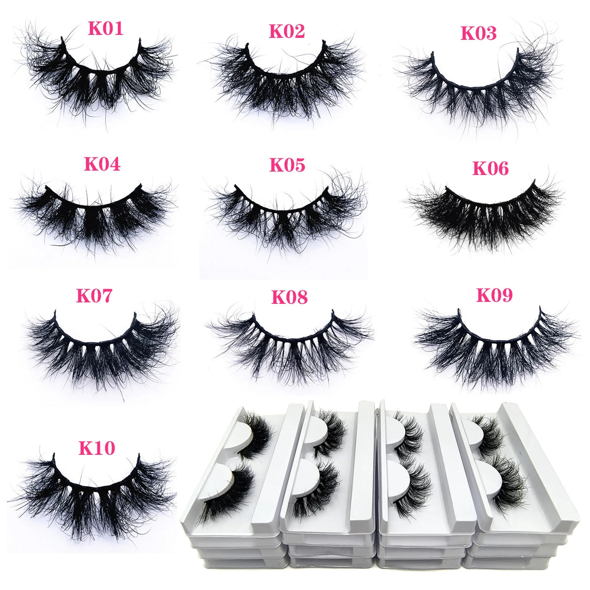 10 20 Pairs Fluffy Faux Mink Lashes Wholesale Wispy Mink Eyelashes Divine Designz Cosmetics