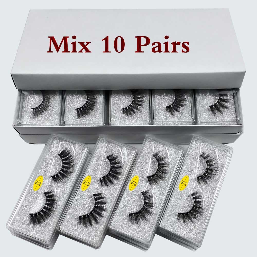 Bulk Wholesale Eyelashes 20/30/50/100 Pairs 3d Mink Lashes Natural Mink Eyelashes