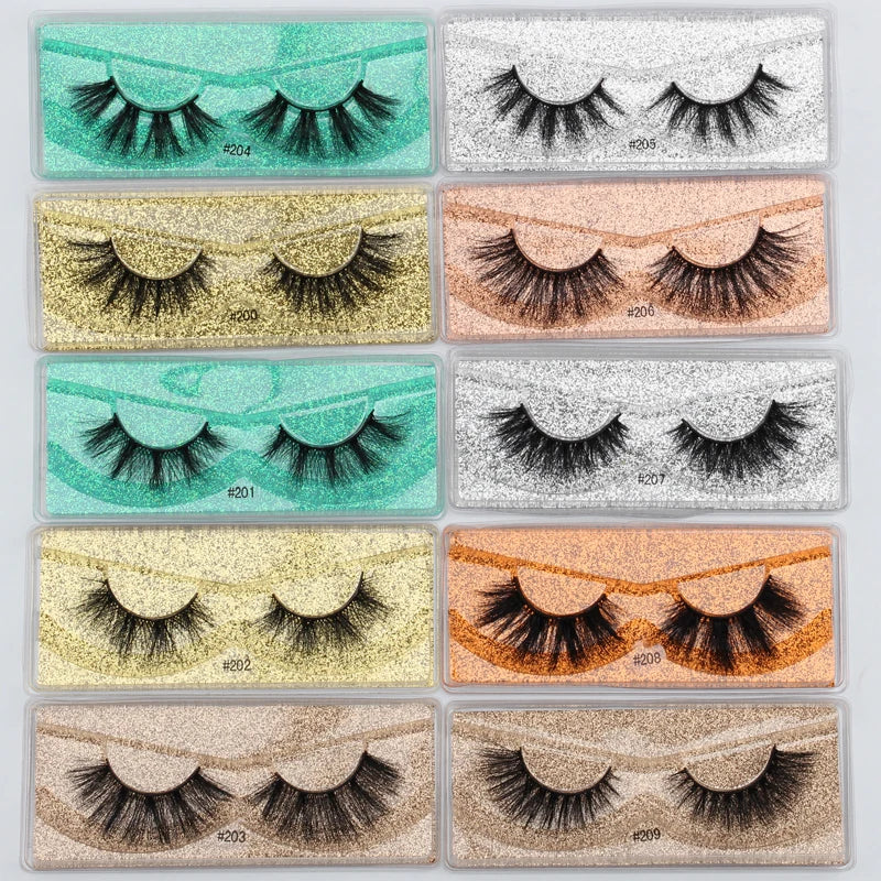 10 Pairs Wholesale Eyelashes - 3d Mink Lashes - False Lashes In Bulk
