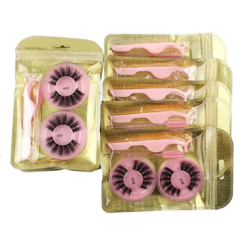 Wholesale Eyelash Bundles - 20/30/40/50/100 Pairs - Natural Long Faux Mink Lashes