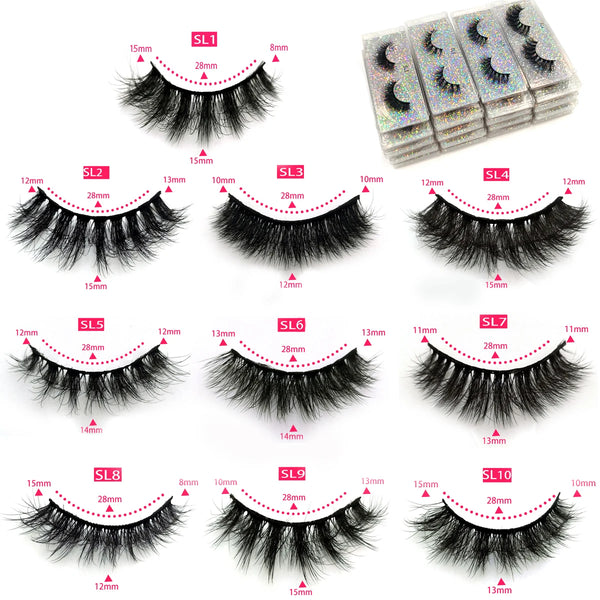 Wholesale Bulk 3D Mink Eyelashes 30/50/100PCS