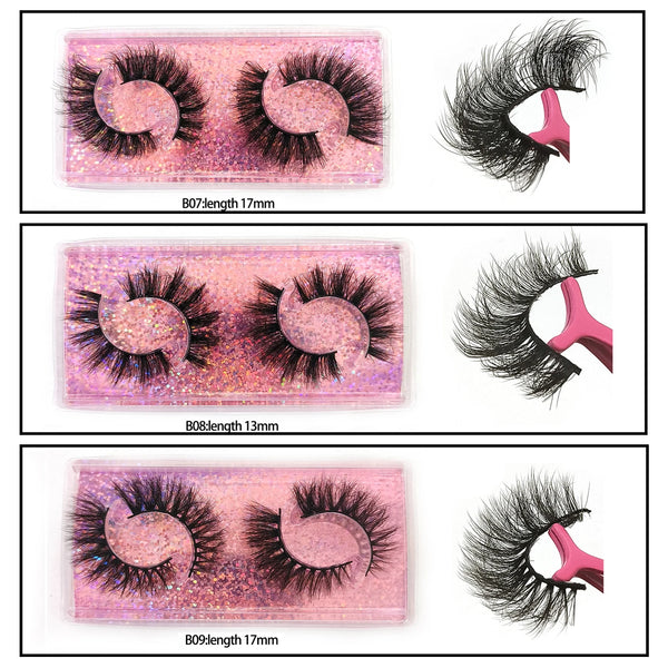 5/10/30/50/100 Boxes 2 Pairs 3D Mink Lashes - Faux Mink Fluffy - Bulk Wispy Eyelashes