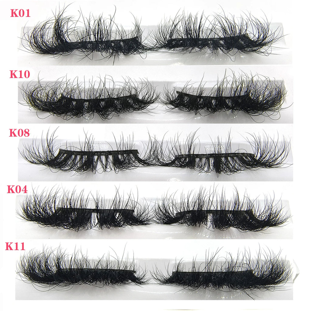 10/20 Pairs Fluffy Faux Mink Lashes - Wholesale Wispy Mink - Eyelashes Bulk