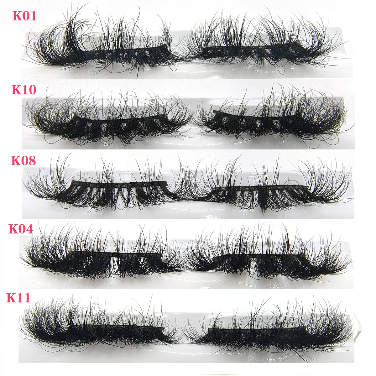 10/20 Pairs Fluffy Faux Mink Lashes - Wholesale Wispy Mink - Eyelashes Bulk