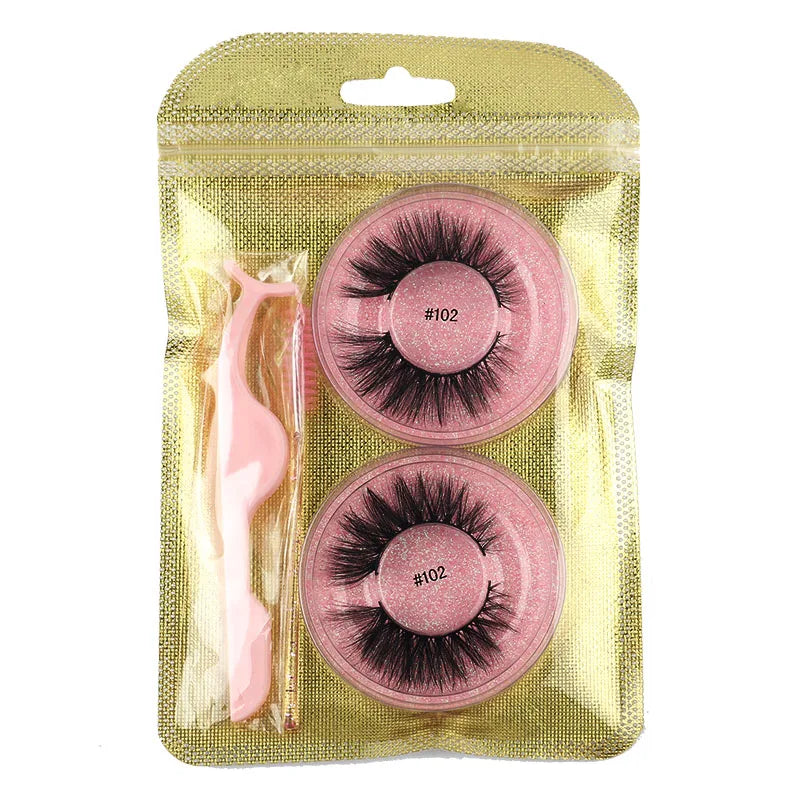 Wholesale Eyelash Bundles - 20/30/40/50/100 Pairs - Natural Long Faux Mink Lashes