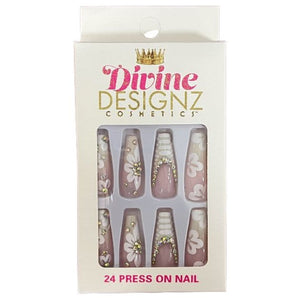 24 pcs Reusable Press On Nails