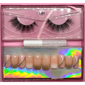 Lash and Press On Nails Bundle Kit